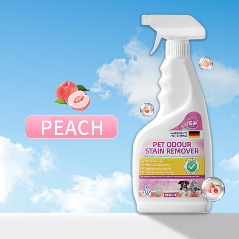 THUNDEREAL Pet Deodorizer 500Ml/17Oz, Jasmine and Peach Scents, Long-Lasting Freshness, Instantly Eliminates Pet Odor, Keeps Home Air Fresh