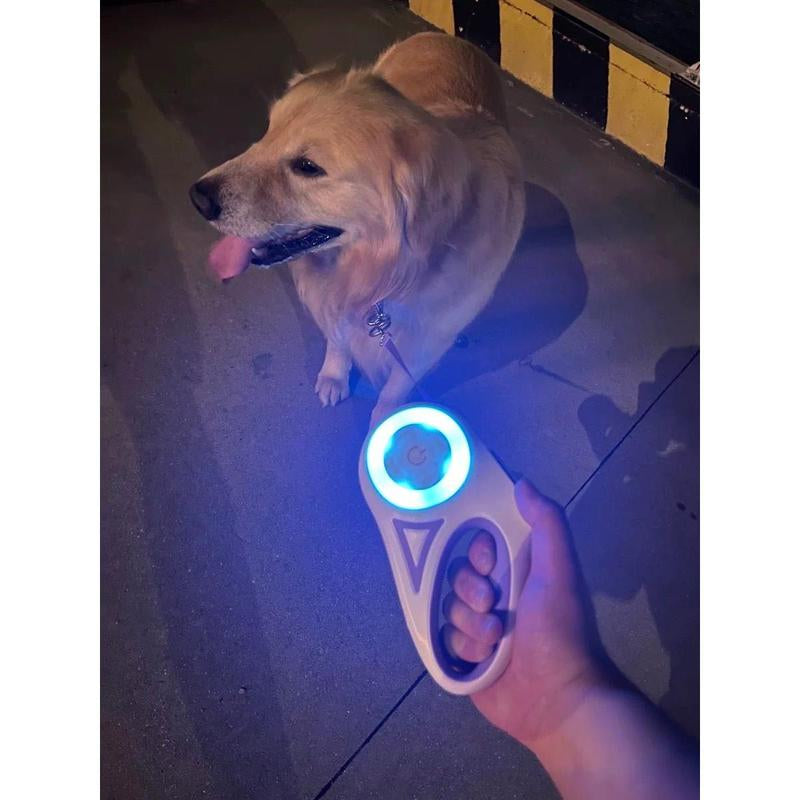 LED Light-Up Retractable Dog Leash - Automatic Pet Walking Leash with Colorful Breathing Light