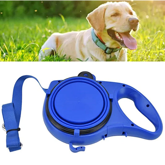 Multifunction Pet Dog Leash with Builtin Water Bottle Bowl Waste Bag Dispenser for Outdoor Walking Traction Rope Pet Accessories